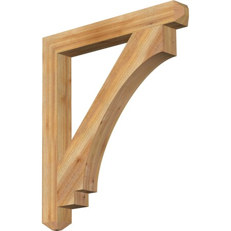 Ekena Millwork Imperial Craftsman Rough Sawn Bracket, Western Red Cedar, 4"W x 34"D x 38"H BKT04X34X38IMP04RWR